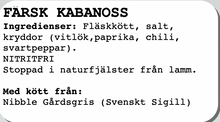 Ladda upp bild till gallerivisning, Färsk Kabanoss
